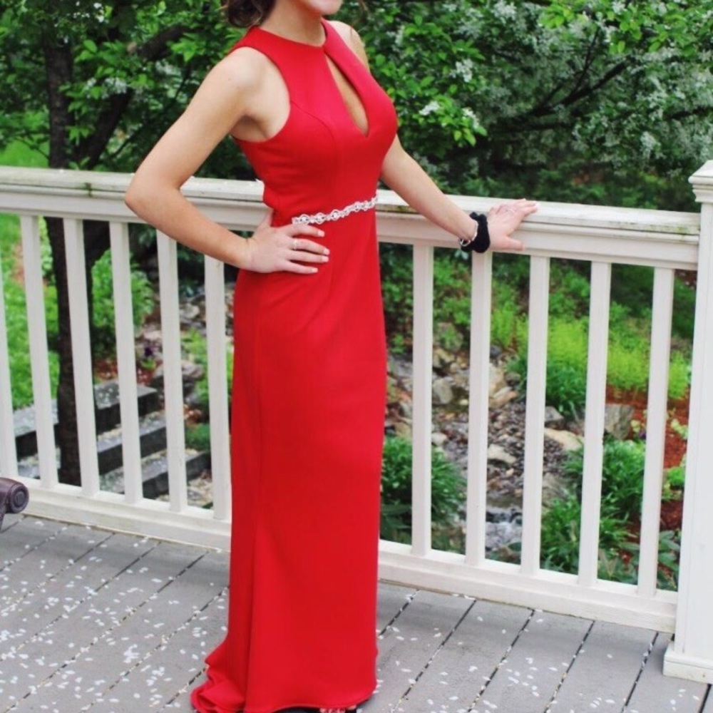 Sherri Hill Stunning Red Prom Dress
